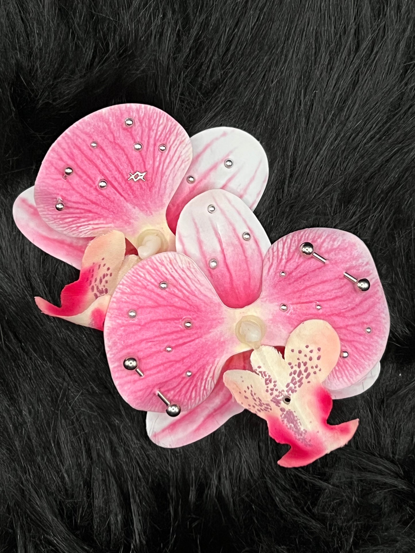 Pink Pierced Orchid Hairclip