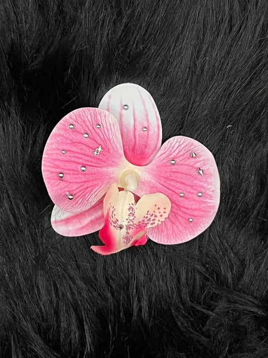 Pink Pierced Orchid Hairclip