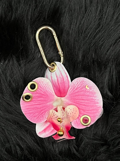 Pink Pierced Orchid with Gold Hardware