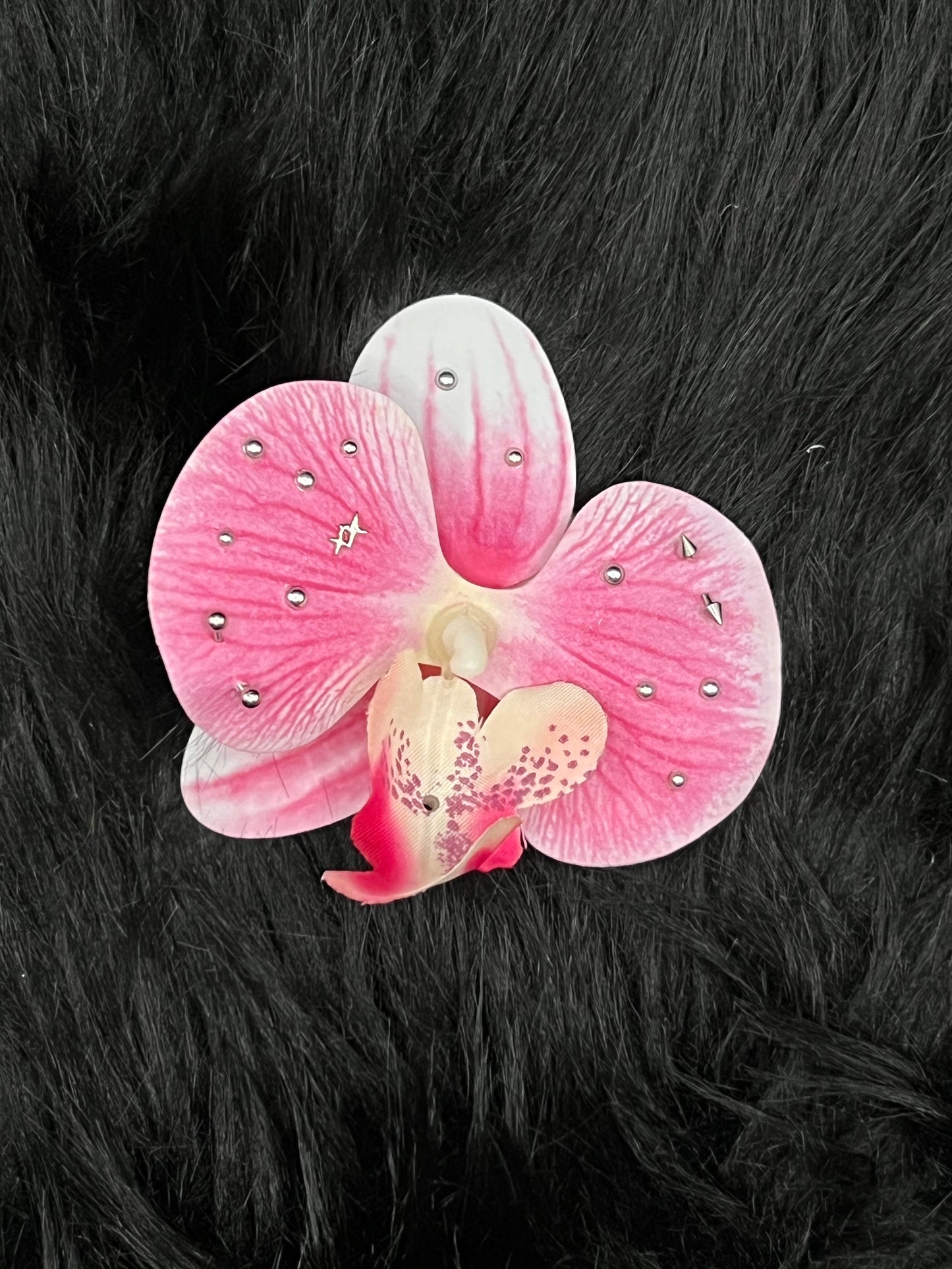 Pink Pierced Orchid Hairclip