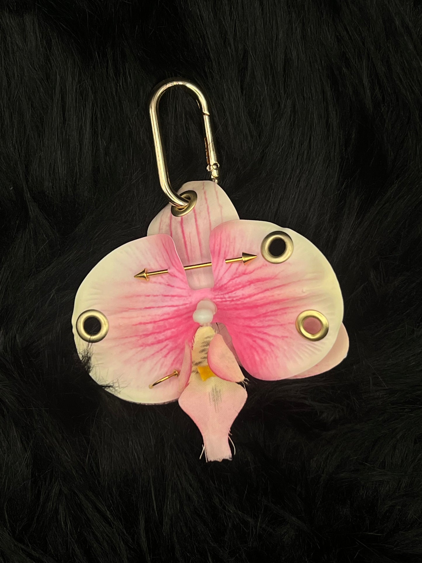 Limited Edition Light Pink Pierced Orchid with Gold Hardware